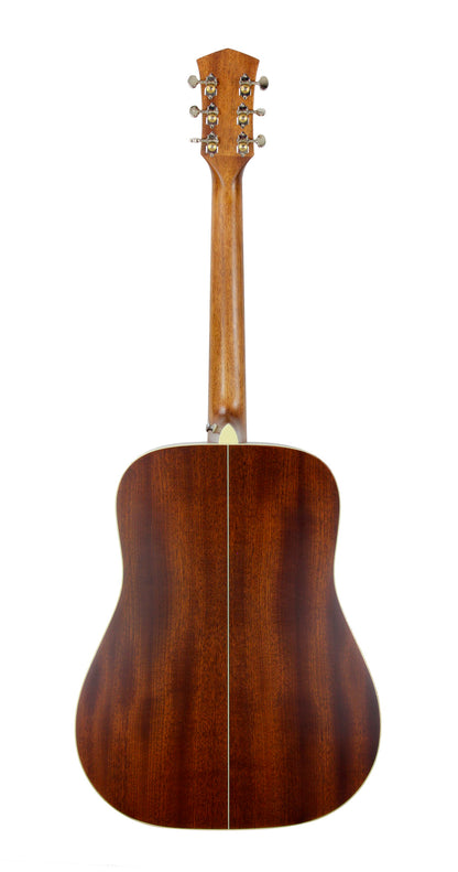 Essence D4, table épicéa Sitka massif torréfié, f/e acajou, touche & chevalet palissandre, semi brillant, table noire