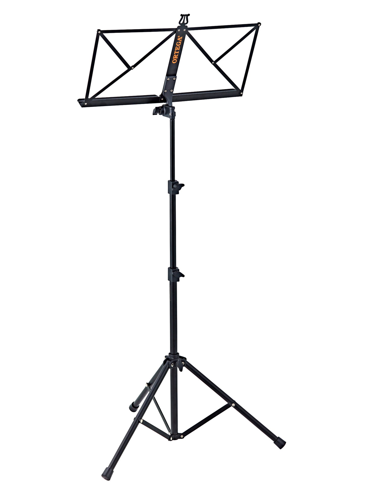 Pupitre pliant, 3 parties, aluminium, hauteur réglable: 57 à 127 cm, plateau: 43.5 x 22 cm, avec housse de transport, noir