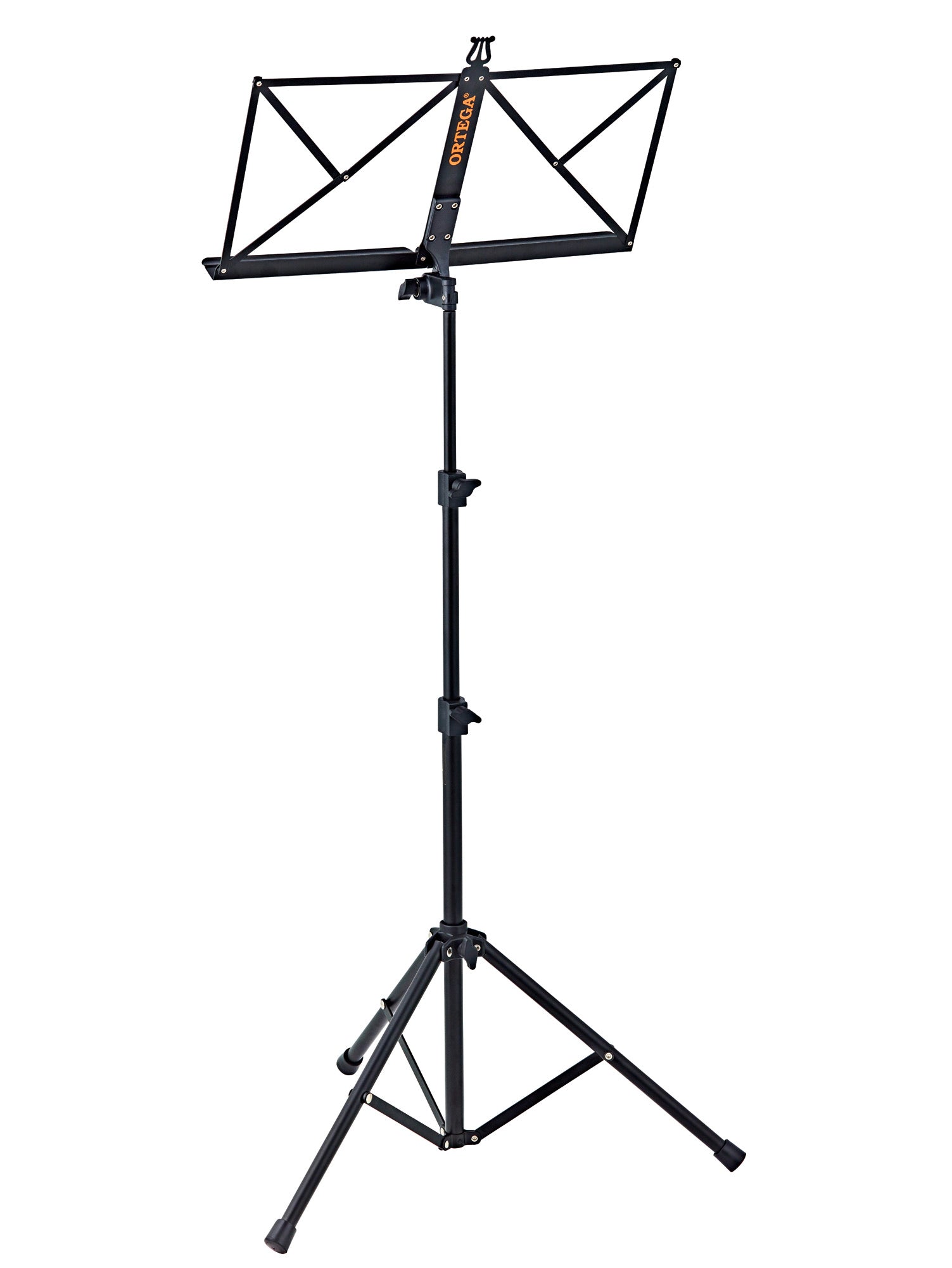 Pupitre pliant, 3 parties, aluminium, hauteur réglable: 57 à 127 cm, plateau: 43.5 x 22 cm, avec housse de transport, noir