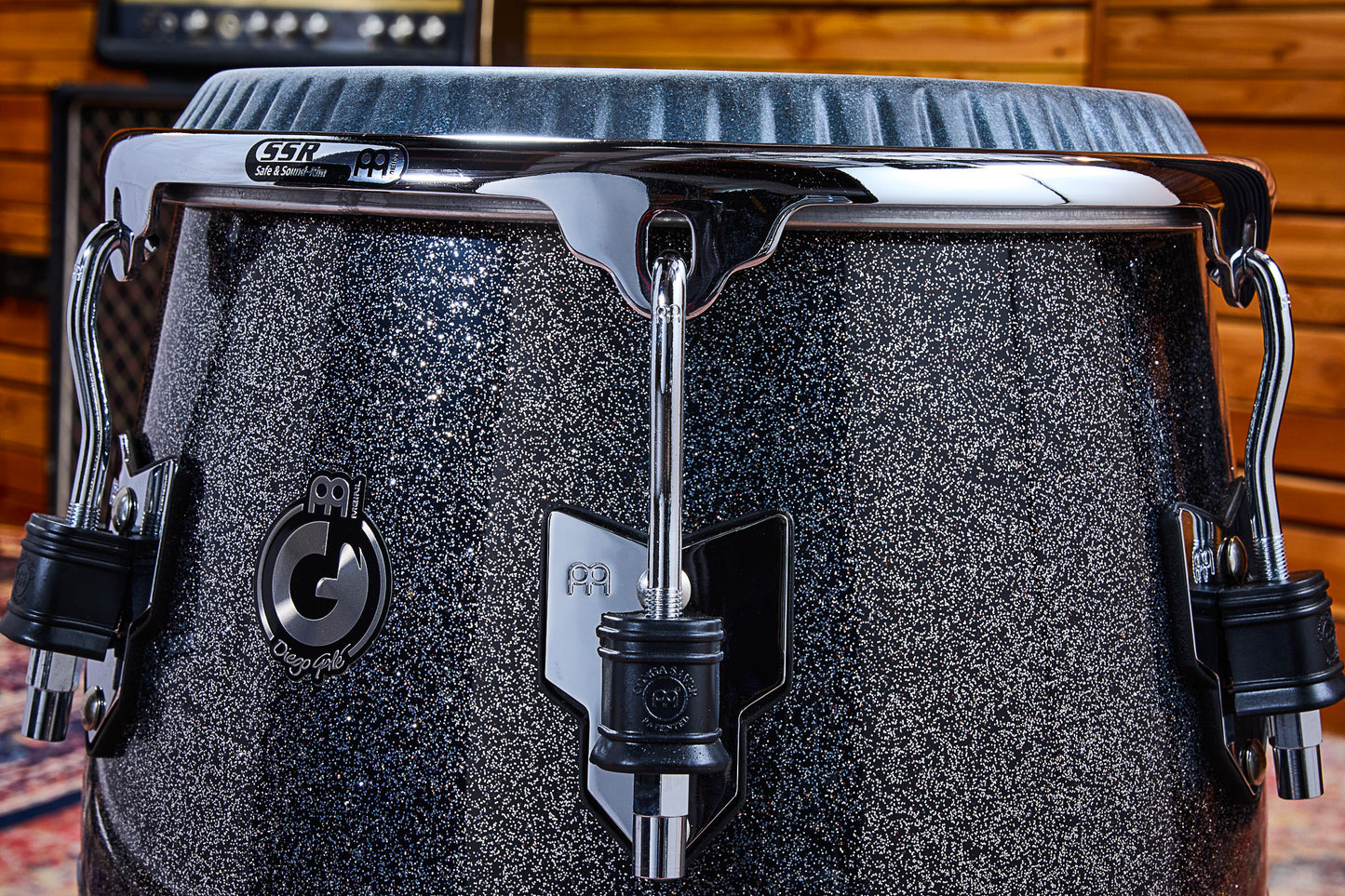 Quinto Diego Galé 11", fût fibre de verre 'premium', hauteur 71.12cm, peau cuir de veau noir, cercles SSR 4mm