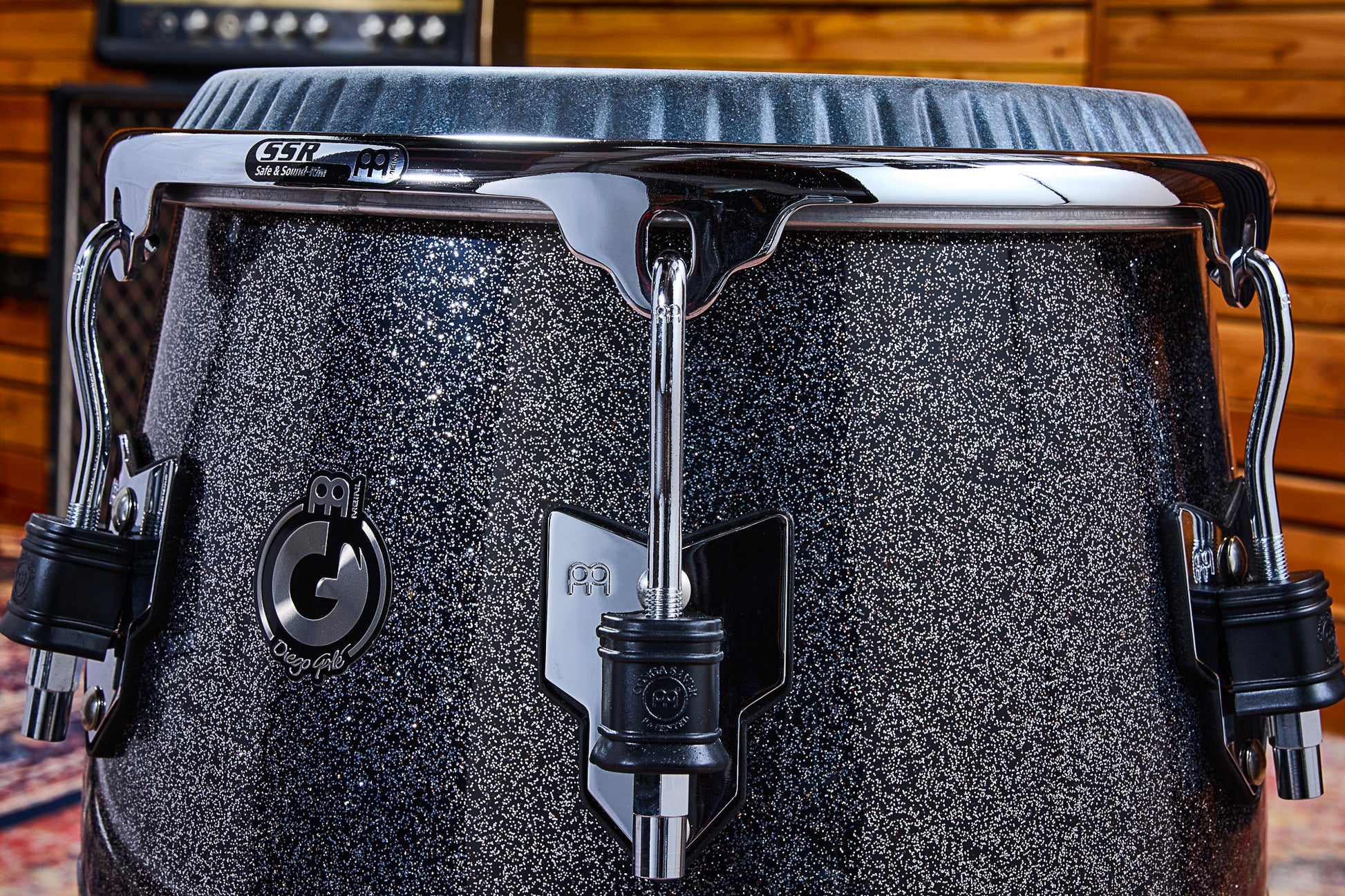 Quinto Diego Galé 11", fût fibre de verre 'premium', hauteur 71.12cm, peau cuir de veau noir, cercles SSR 4mm