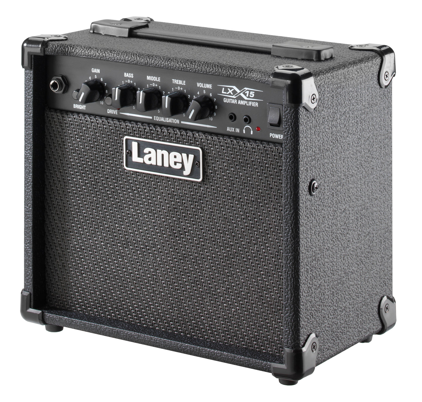 Ampli guitare électrique 15W, 2x HP 5", 1 canal avec Drive commutable, EQ 3 bandes, switch Bright, entrée aux, 6.5 kg, noir