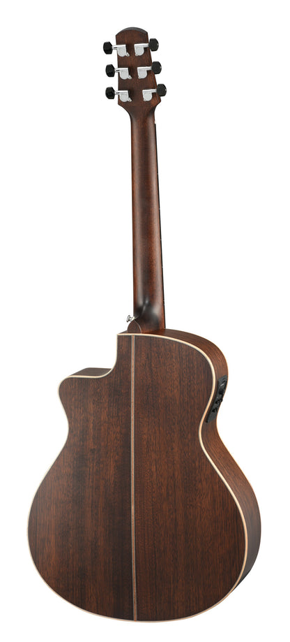 G3033RCEH, forme GA pan coupé, table cèdre massive, fond & éclisses ovangkol massifs, EQ Presys Blend, naturel satiné