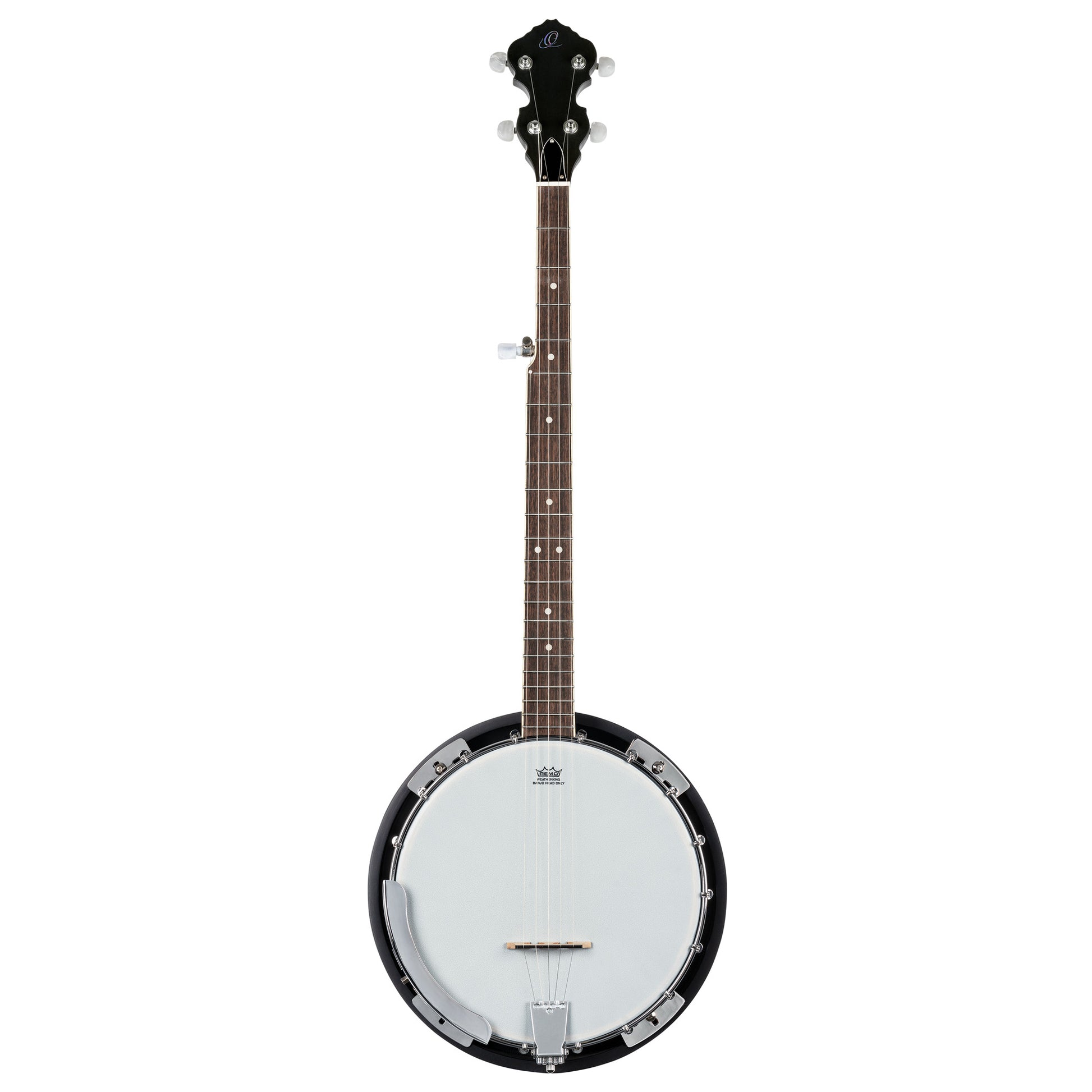 OBJ150, banjo 5 cordes, 18 tirants, fond & éclisses acajou, manche acajou, touche palissandre, whiskey burst satiné