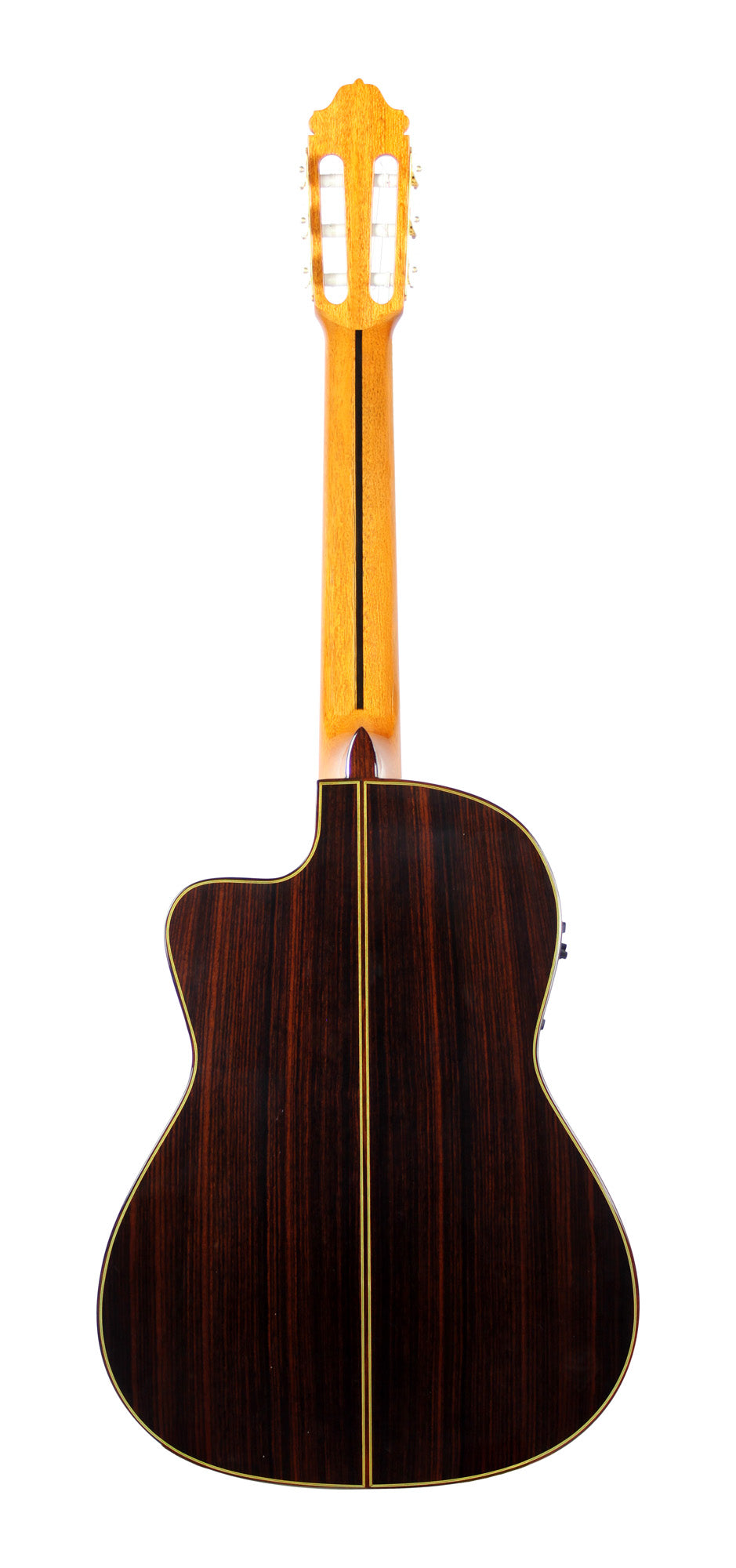 ELEC, pan coupé, table cèdre, f/e palissandre massif, touche ébène, sillet 52 mm, Fishman Prefix Pro Blend, soft case