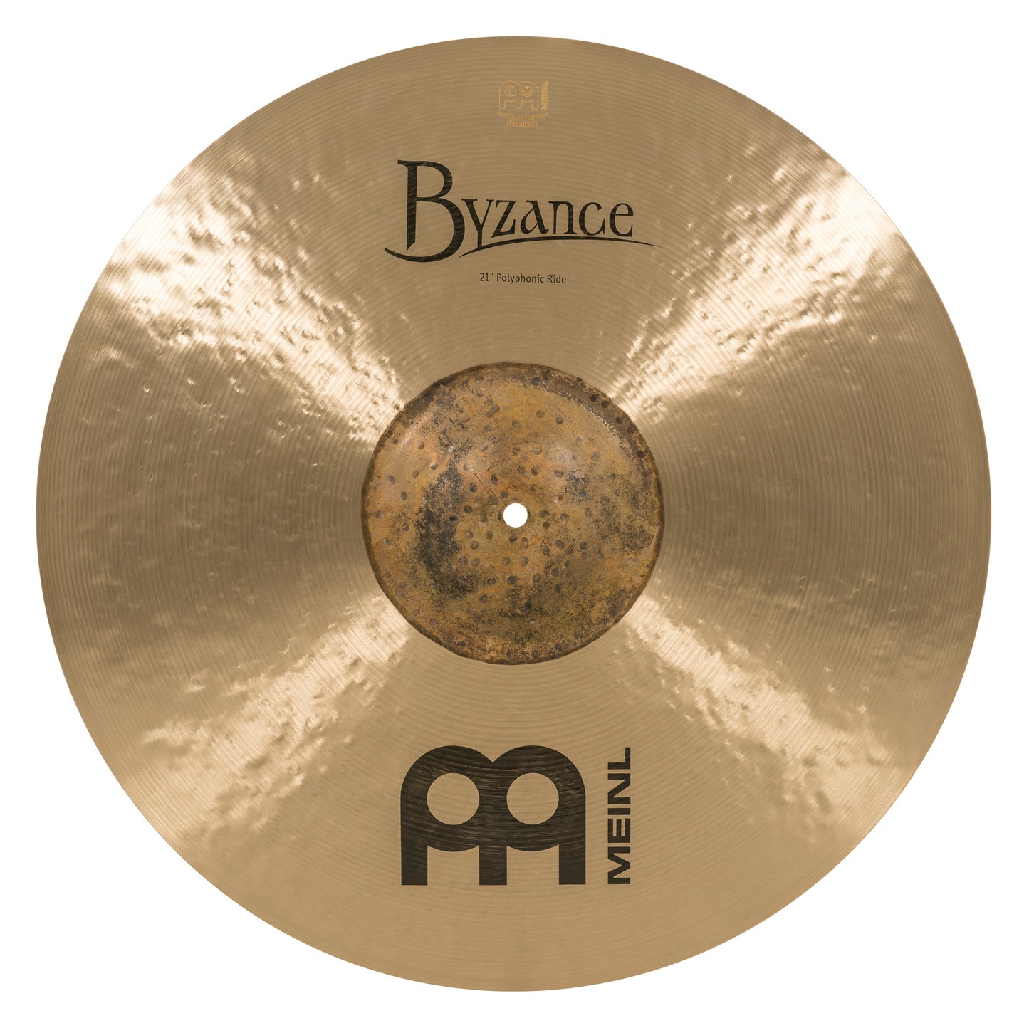 RIDE MEINL BYZANCE 21" POLYPHONIC, MEDIUM, ALLIAGE BRONZE B20, MARTELÉ A LA MAIN,  FINITION TRADITIONNELLE