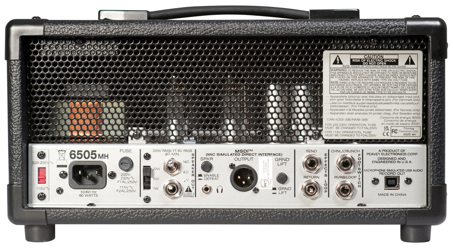 Tête amplifiée à lampes compact 20W, 2 canaux, EQ 3 bandes, Reverb, pédalier inclus, sortie DI, sortie casque, finition noir