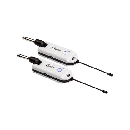 Système sans-fil GTRS GWU4 pour guitare, 4 canaux, émetteur et récepteur rechargeables, bande de fréquences UHF, blanc
