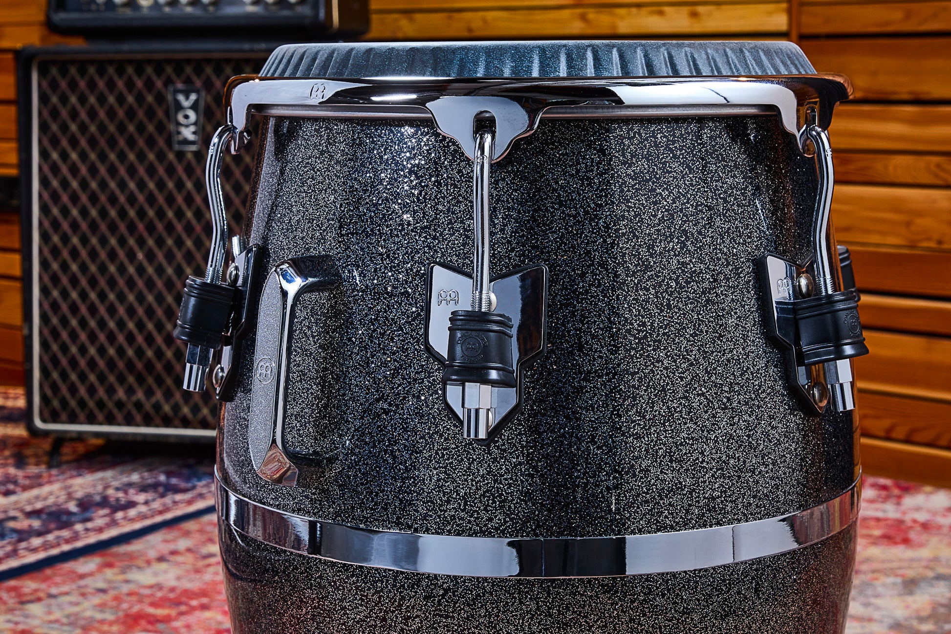 Quinto Diego Galé 11", fût fibre de verre 'premium', hauteur 71.12cm, peau cuir de veau noir, cercles SSR 4mm