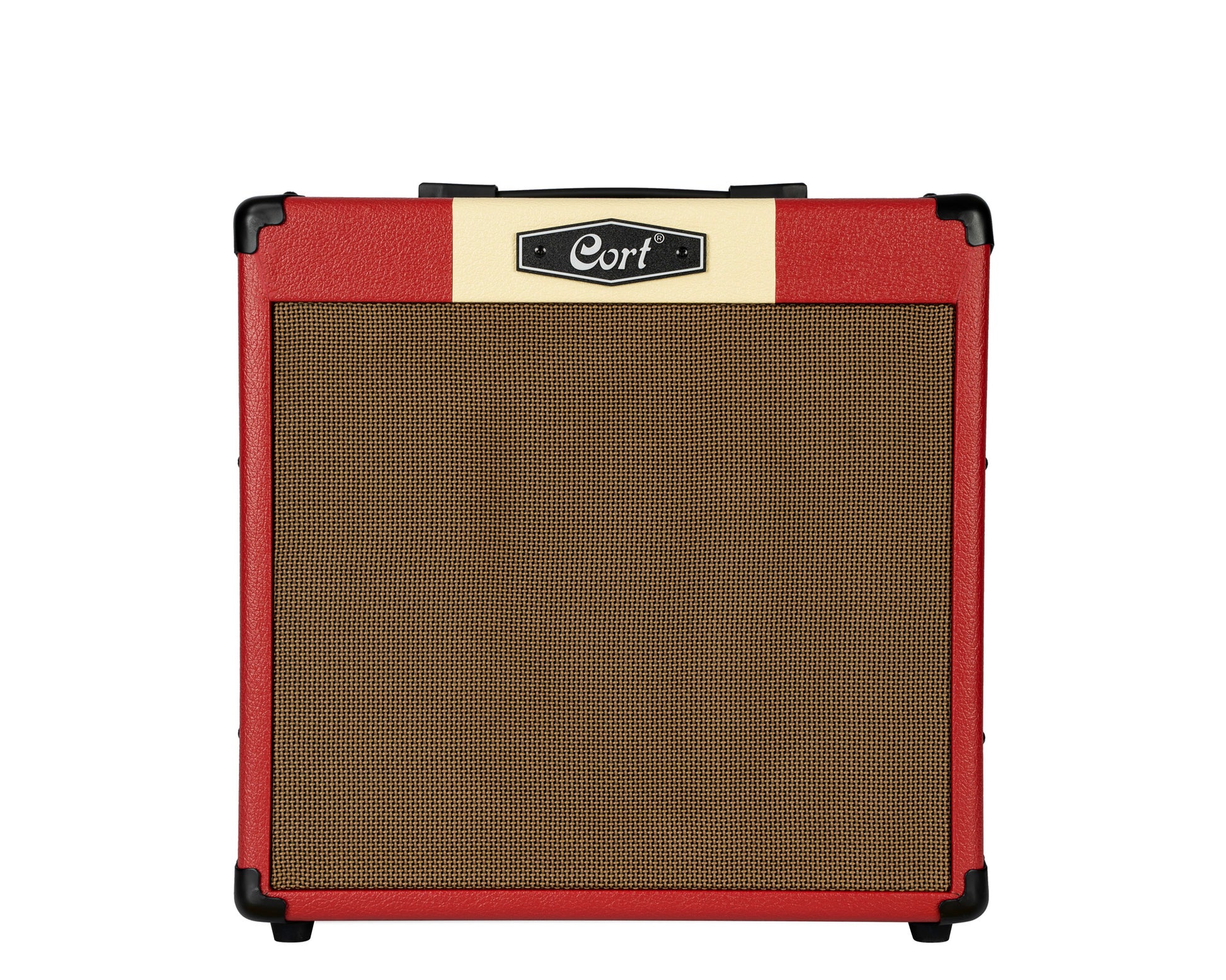 Ampli guitare 30W, 1x 10", 2 canaux, égaliseur 3 bandes, réverb, entrée Bluetooth, entrée CD/MP3 mini-Jack, rouge