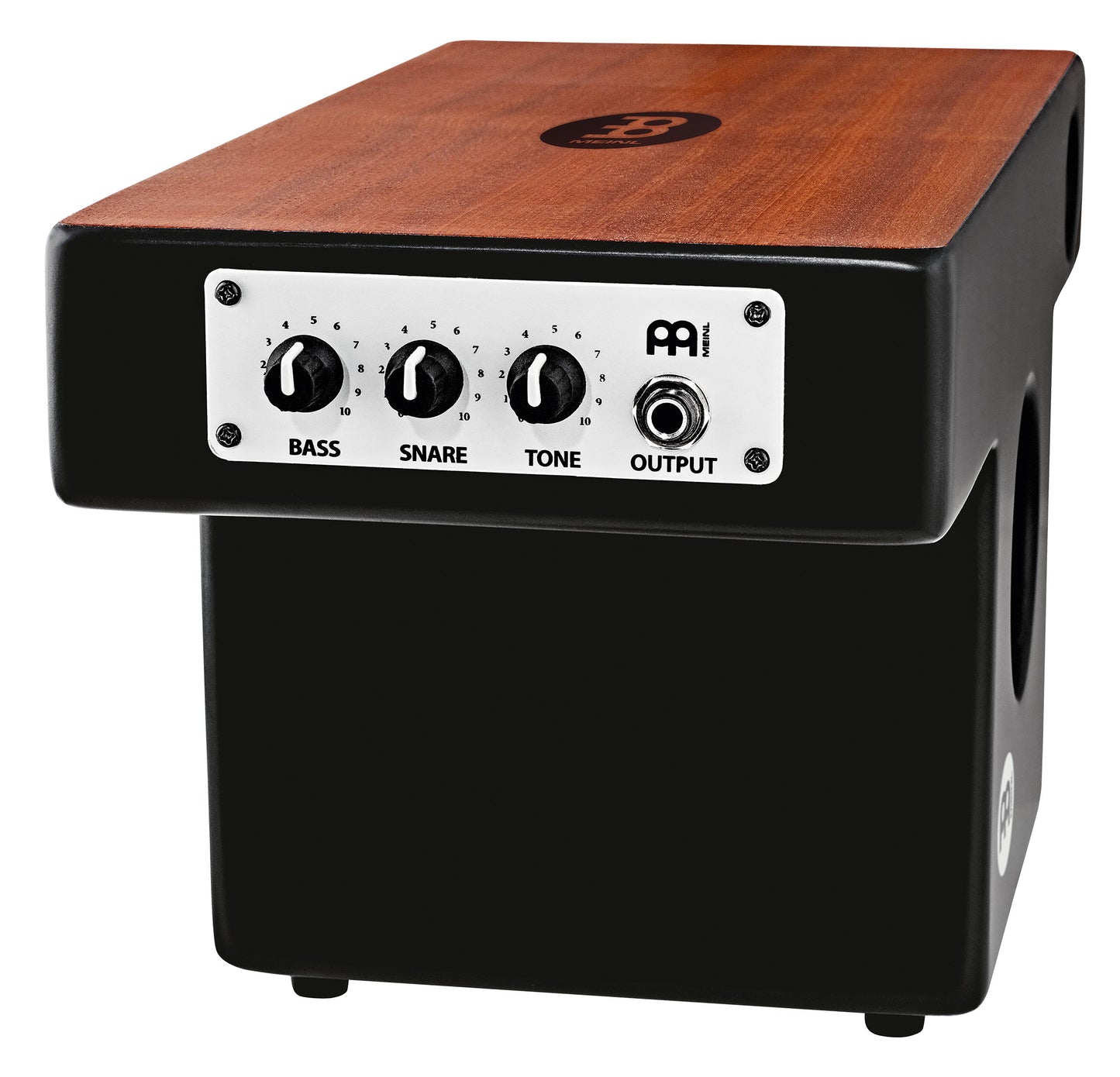 HYBRID SLAP TOP CAJON MEINL PRE AMPLIFIE, FAÇADE ACAJOU,CORPS MDF (Eco-friendly medium density fiberboard)39.4cm x 21.6cm x 19cm