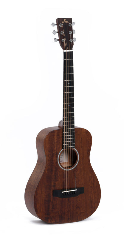 Modèle TM-15, guitare de voyage, table acajou massif, f/e acajou, touche micarta, housse, naturel