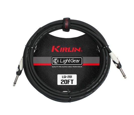 Câble instrument LIGHT GEAR Jack/Jack, 6 mètres, noir