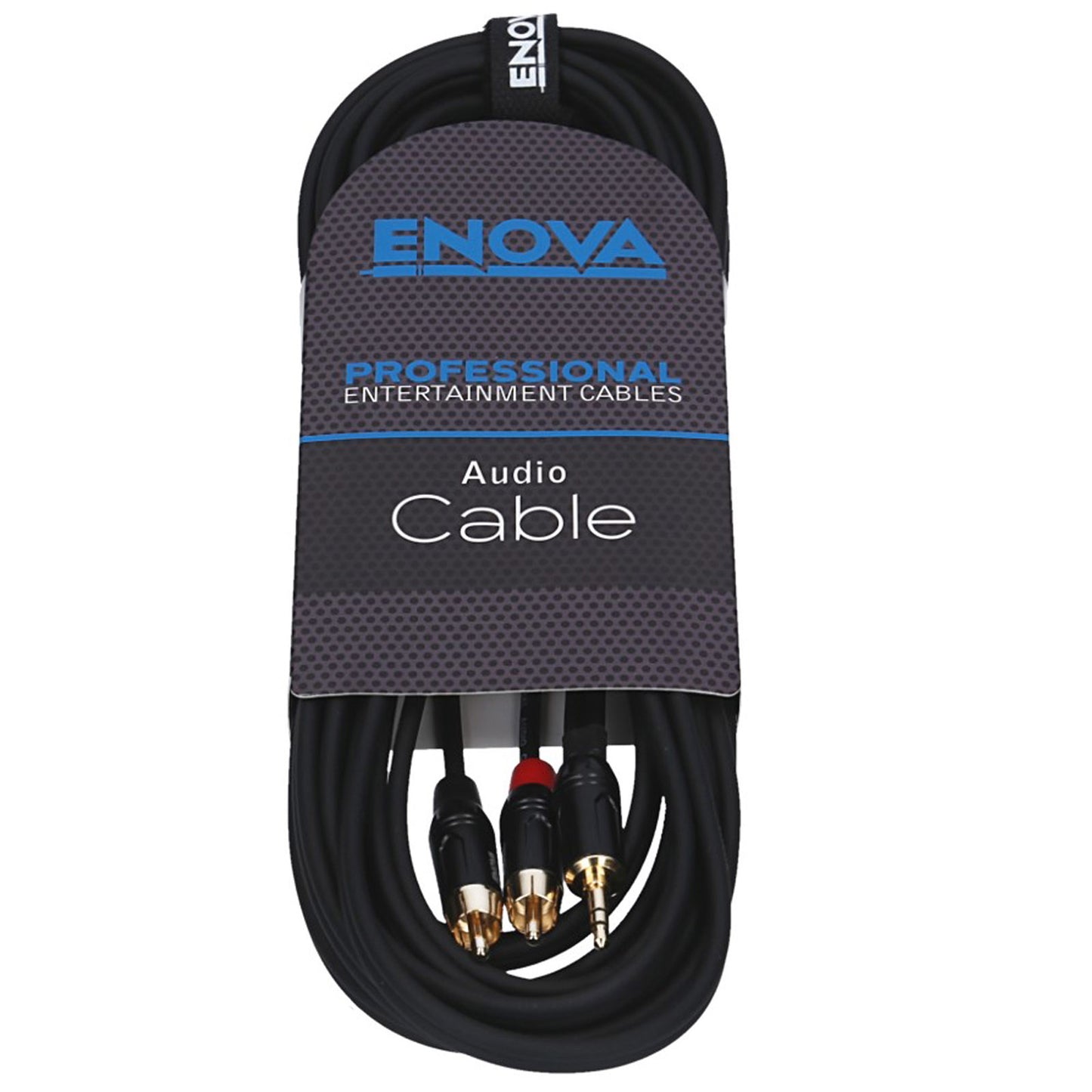 Câble patch Mini Jack stéréo/2x RCA mono, 3 mètres, noir