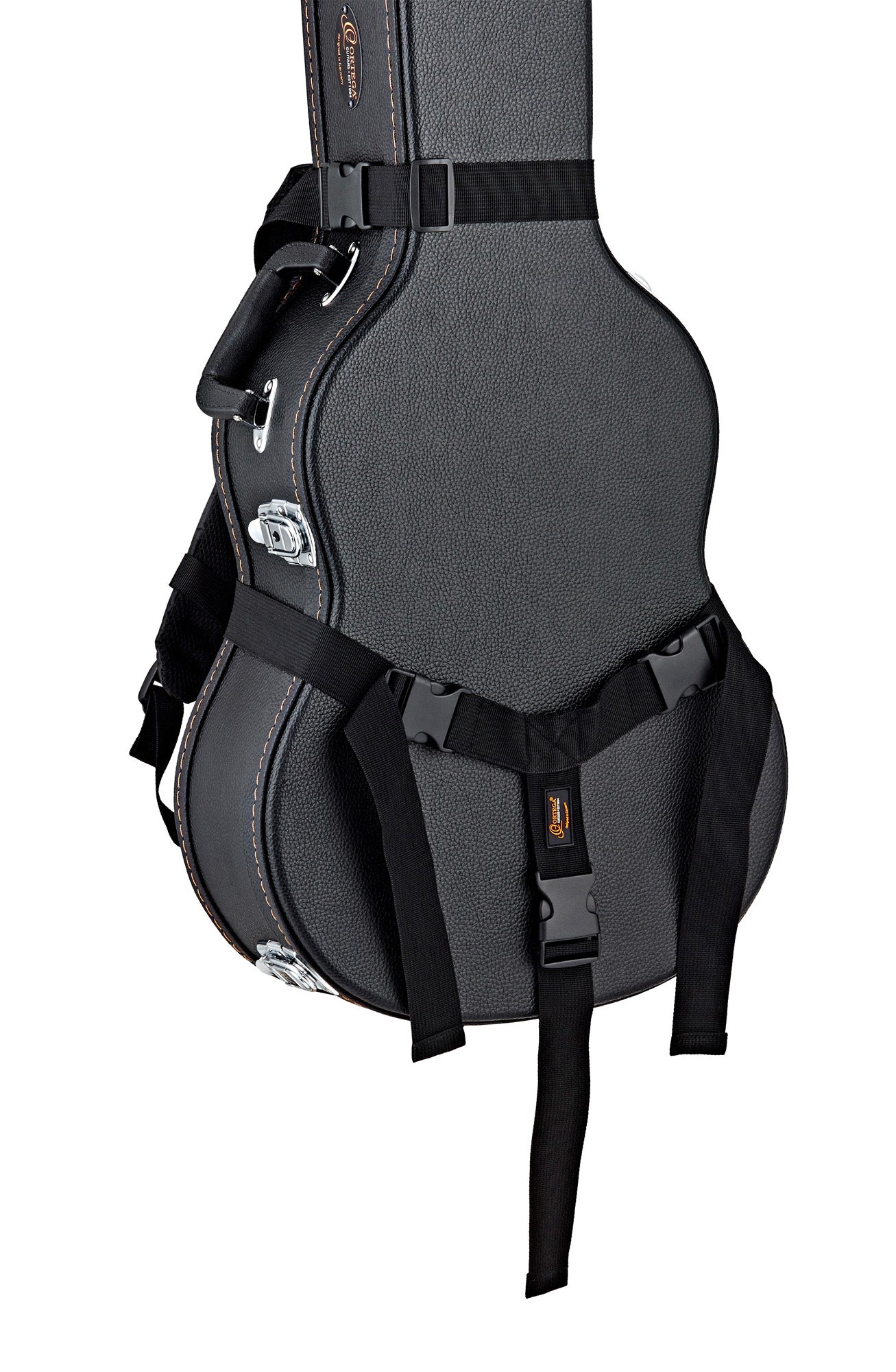 Harnais dorsal pour étui, courroies réglables rembourrées 10 mm, convient aux étuis durs avec forme, noir