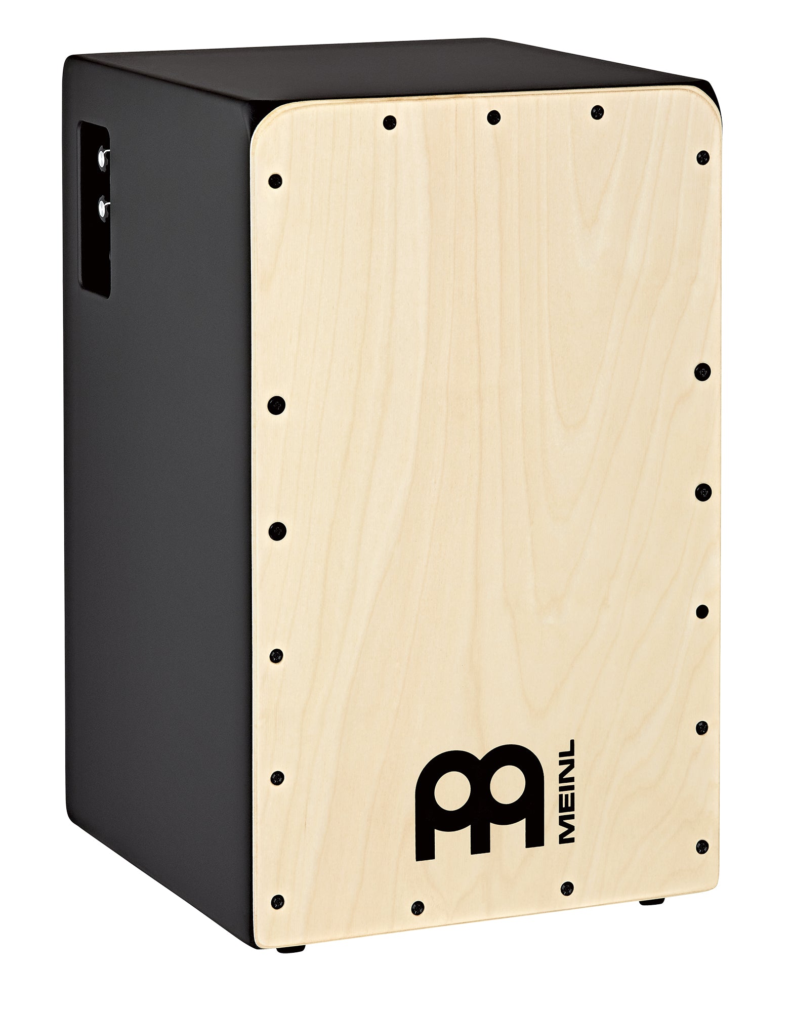 CAJON PRE-AMPLIFIE MEINL FACADE ET CORPS EN BOULEAU BALTIQUE 7PLIS (9MM), 3 MICROS PIEZO, 2 CÂBLES SNARE, FINITION MAT