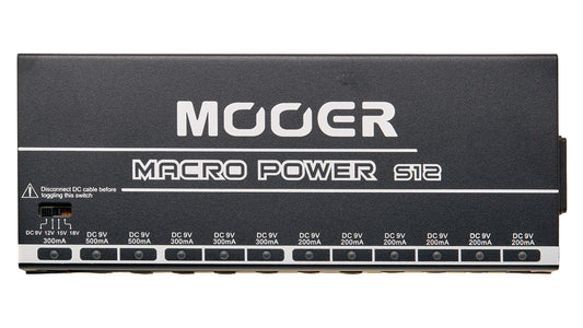 Alimentation MACRO POWER S12, alimentation professionnelle pour pédales, 12 sorties, noir