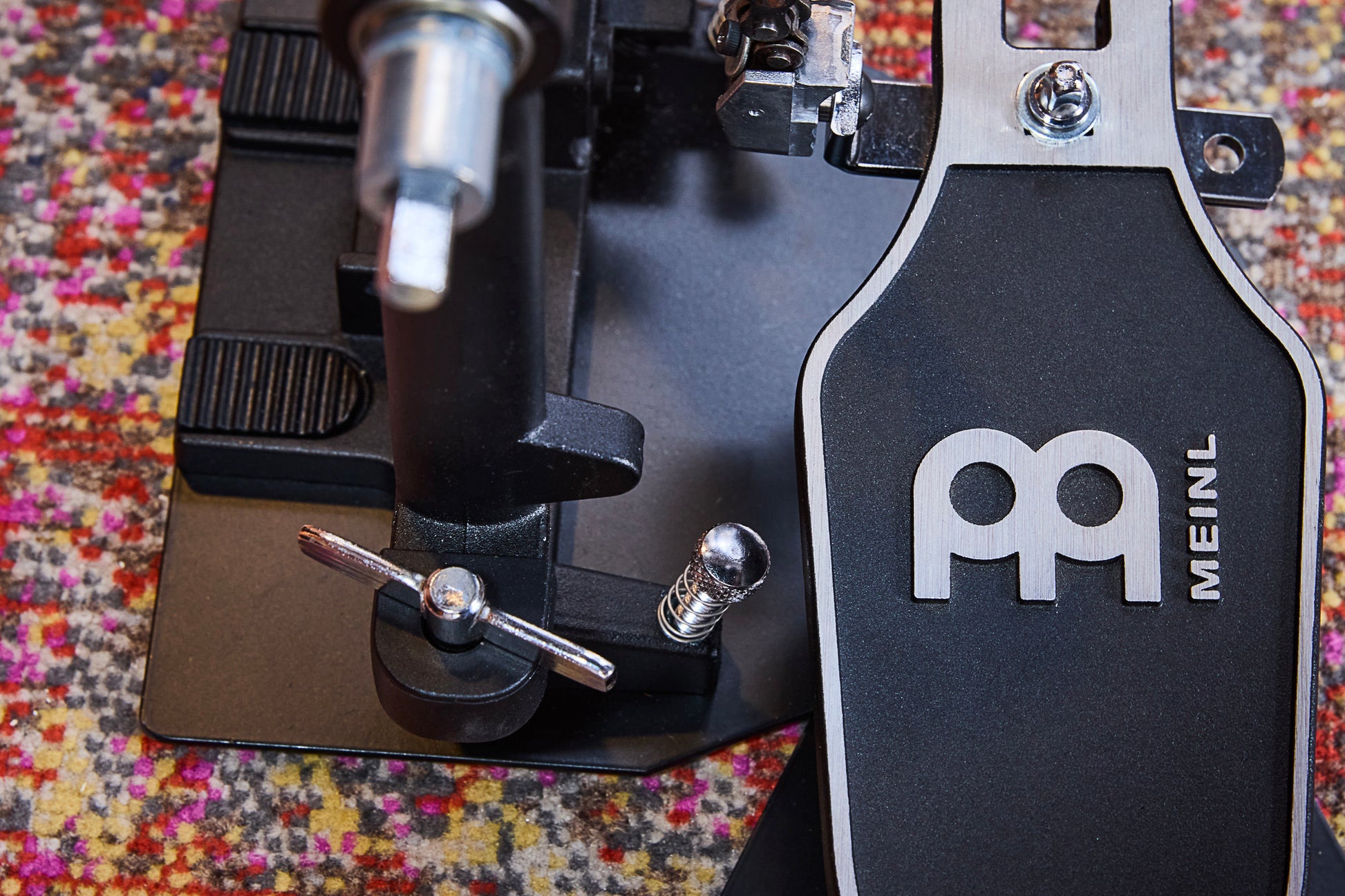 Pédale Cajon Professionnelle repositionnable, batte en mousse, tension de ressort ajustable, noir