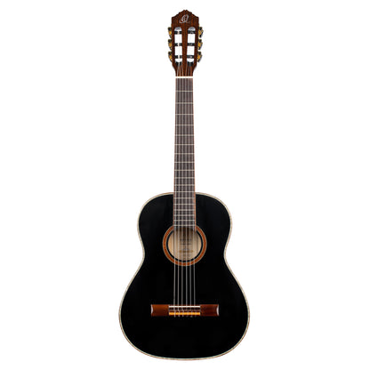 R221-3/4, table épicéa, fond & éclisses acajou, manche acajou (sillet 45 mm), housse, noir brillant