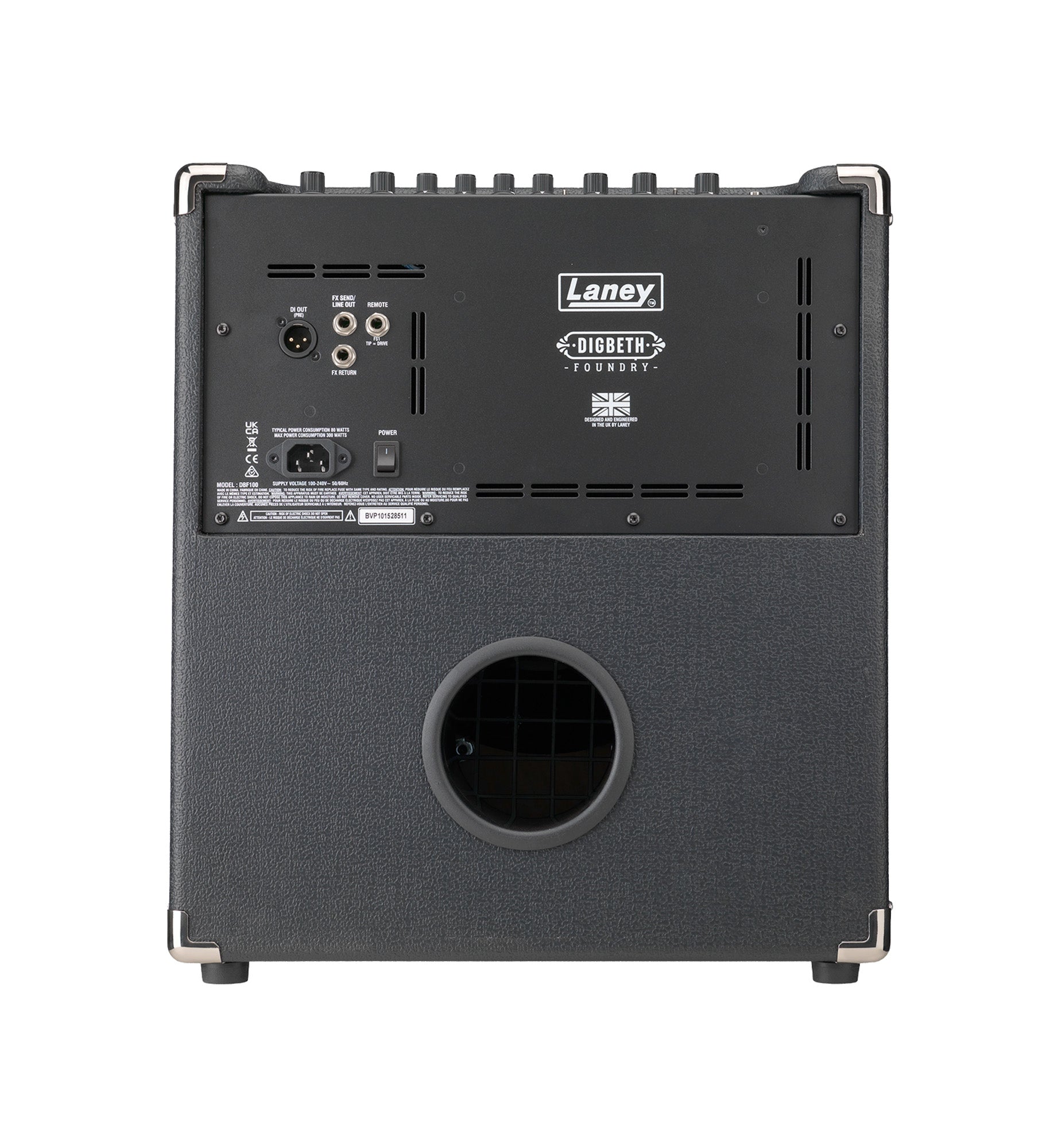 Combo basse DBF100, amplification 100W Class D, 1x HP 12" HH Blue Audio, 2 canaux, EQ 3 bandes, TILT et PRESHAPE, noir
