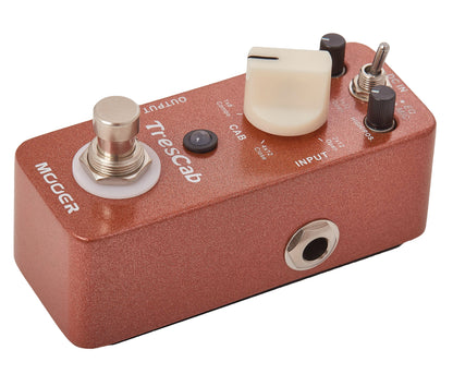 Pédale TRESCAB, simulateur de HP haute-qualité, 5 types d'enceintes, switch EQ/MIC, boîtier métal, true bypass, bronze