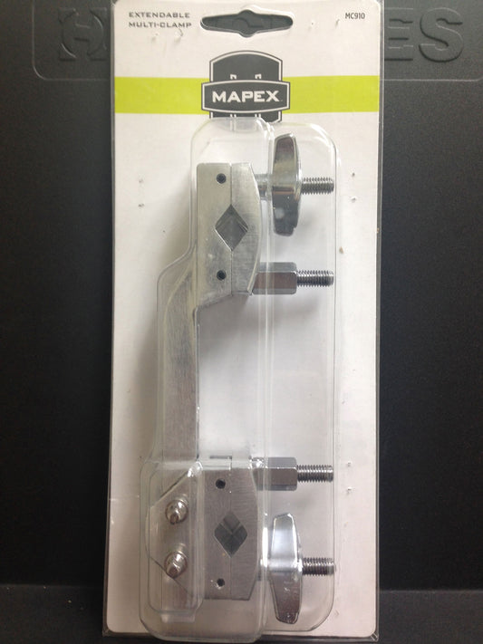 Clamp, attache 2 points, axe central, réglage de l'écartement, chrome