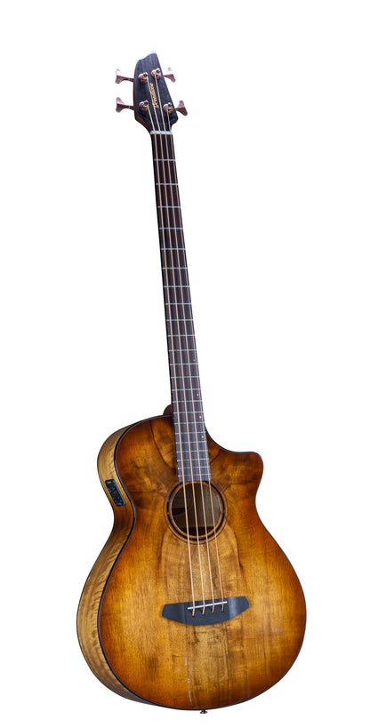 PURSUIT EXOTIC S CONCERTO BASSE AMBER CE, table myrtlewood massif, f/e myrtlewood, diapason 34", EQ Fishman Presys I, amber