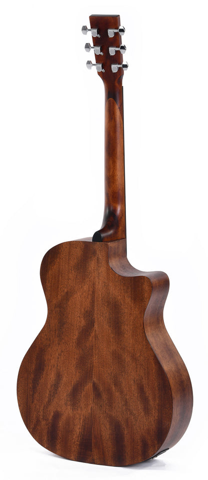 Modèle GC-10EL, Grand OM pan coupé, table épicéa Sitka, fond & éclisses acajou, manche acajou, EQ Sigma, naturel satiné, gaucher