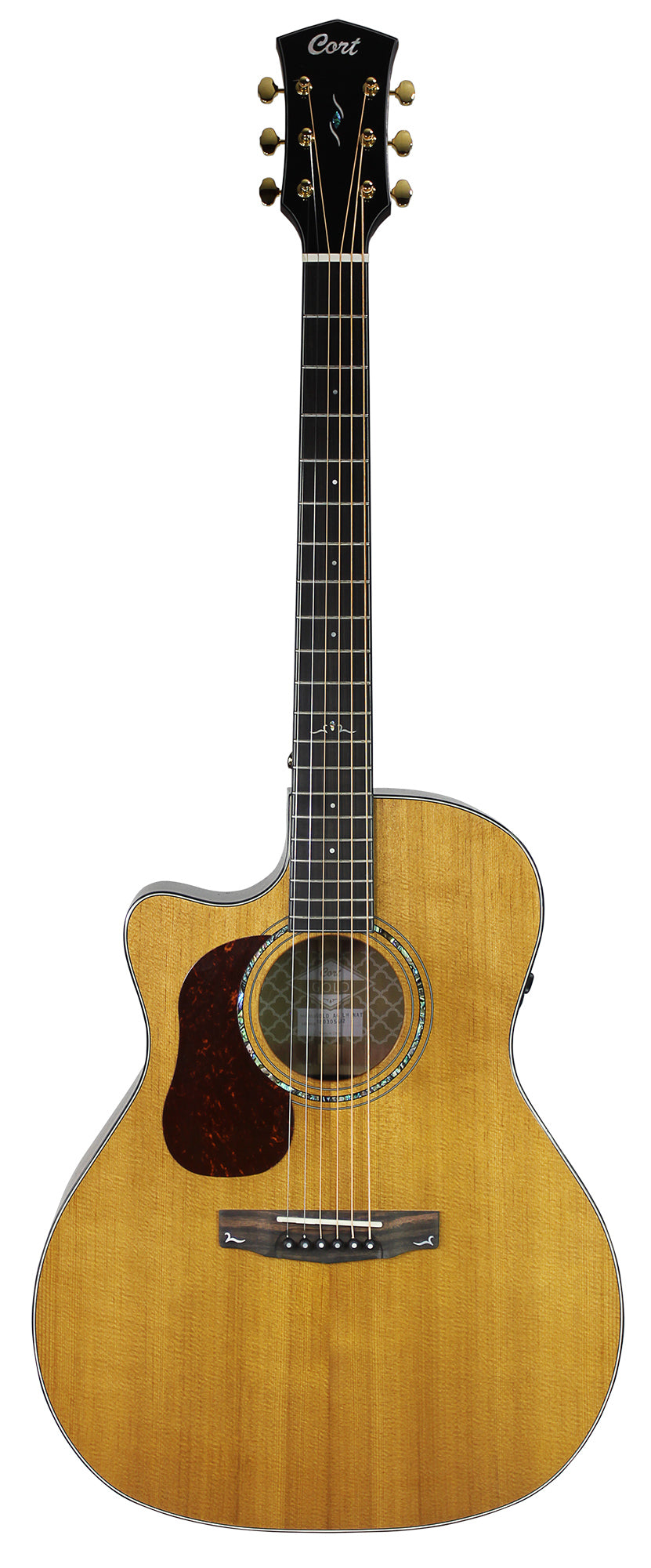 GOLD-A6, forme Grand Auditorium, table épicéa massif torréfié, f/e acajou massif, EQ Fishman Flex Blend, naturel, gaucher