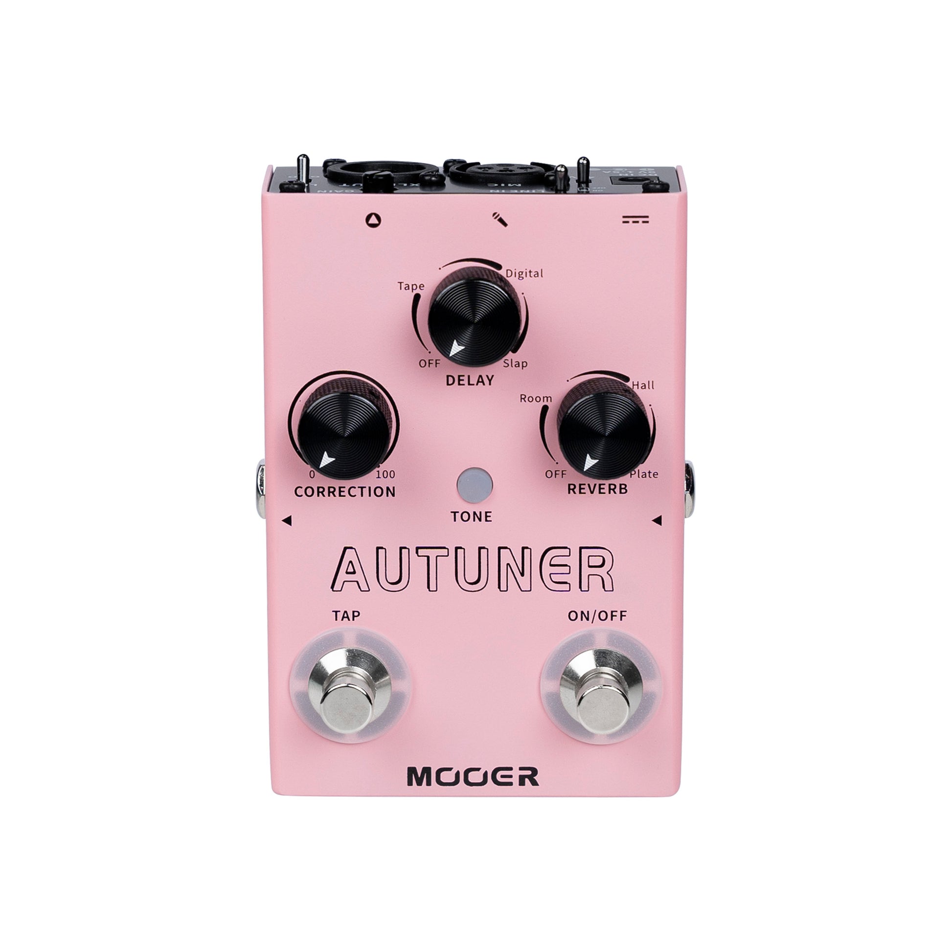 Pédale AUTUNER, processeur vocal MVP1, mode synthétiseur, boîtier métal, rose