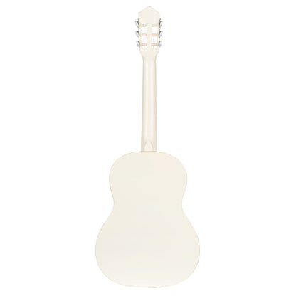 R121SNWH, modèle Slim Neck, table épicéa, fond & éclisses acajou, manche acajou (sillet 48 mm), housse, blanc brillant