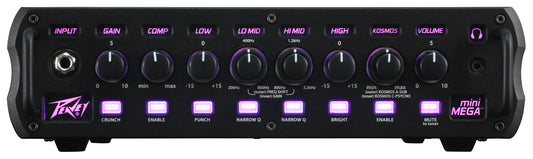 Tête amplifiée basse 1000W, EQ 4 bandes, contrôle de Gain avec fonction"Crunch", Compresseur intégré, sortie DI, finition noir