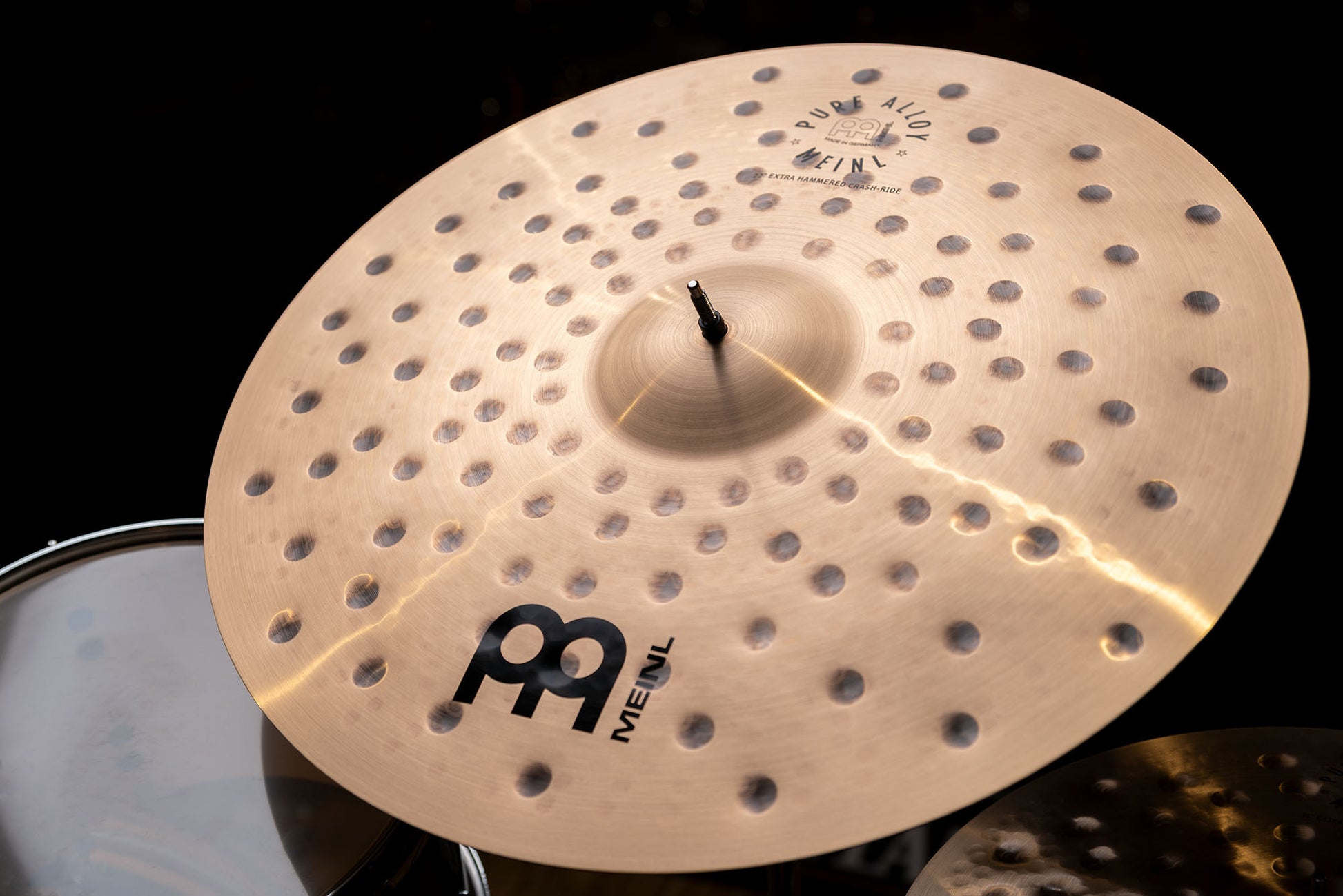 Crash Ride 22" Extra Hammered Meinl Pure Alloy fini traditional martelé