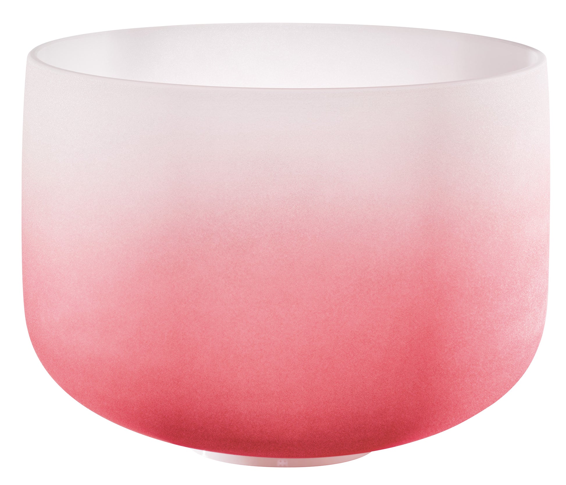 SINGING BOWL SONIC ENERGY CRISTAL 14" red, root chakra, C4 261.63hz, quartz, couleur effet gelé