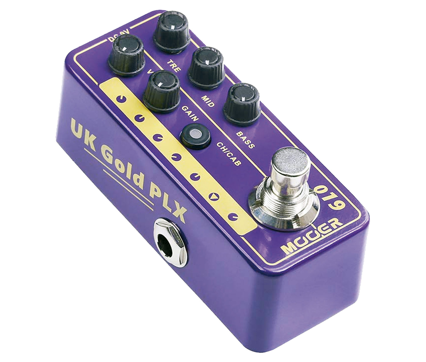 Pédale UK GOLD PLX, préampli numérique type Classic British 50W 1967, deux canaux, EQ 3 bandes par canal, violet