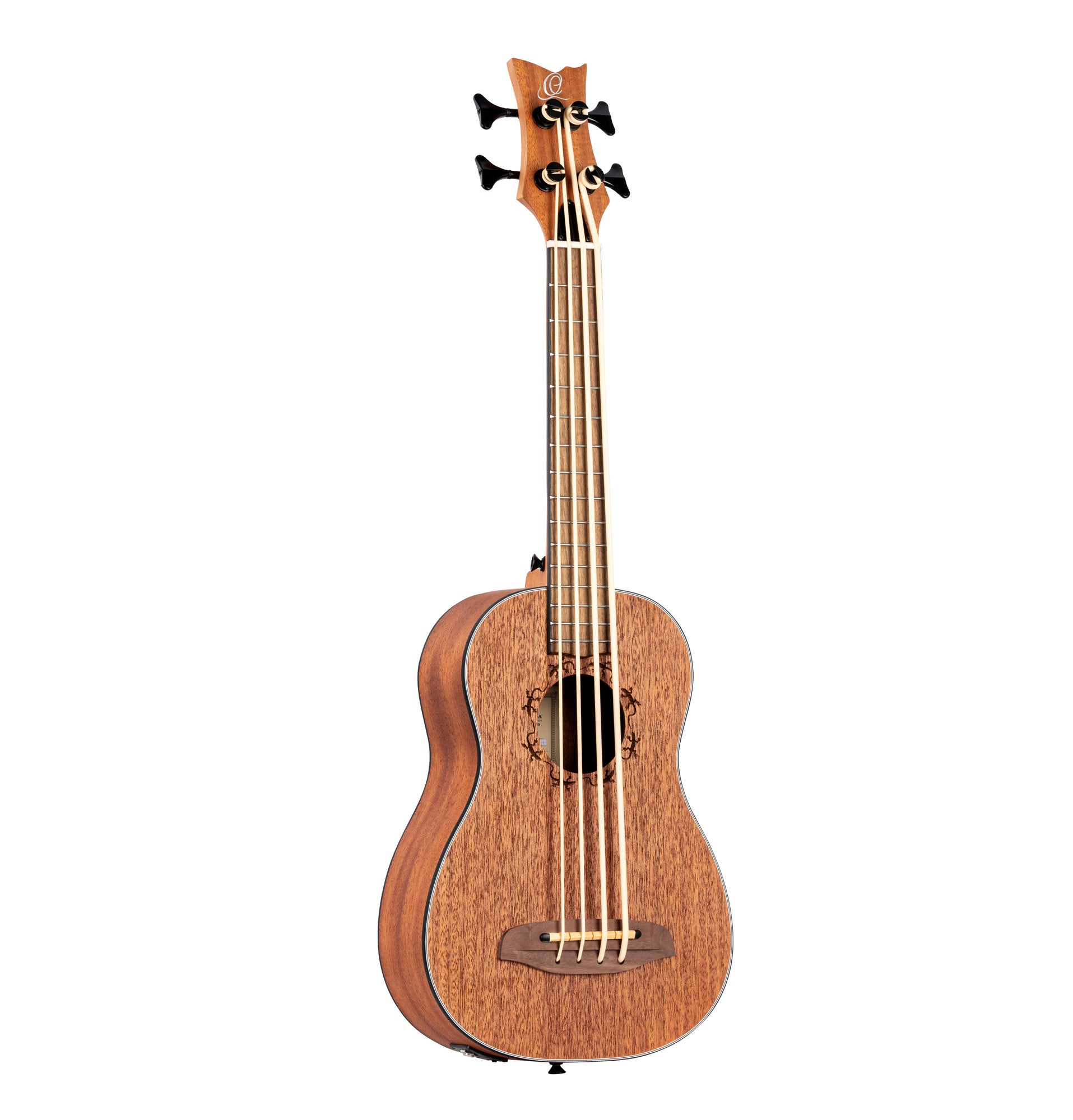 LIZZY, EQ MagusUkebass, table acajou, fond & éclisses acajou, manche acajou (45 mm au sillet), 15 frettes, housse, gaucher