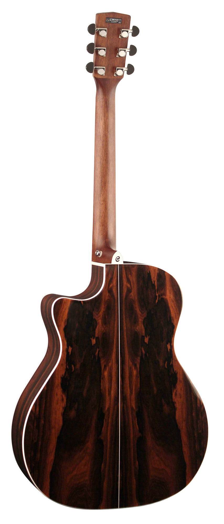 GA5F-ZR, table épicéa massif, f/e ziricote, manche acajou, sillets os, chevilles ébène, EQ Fishman Presys, naturel brillant