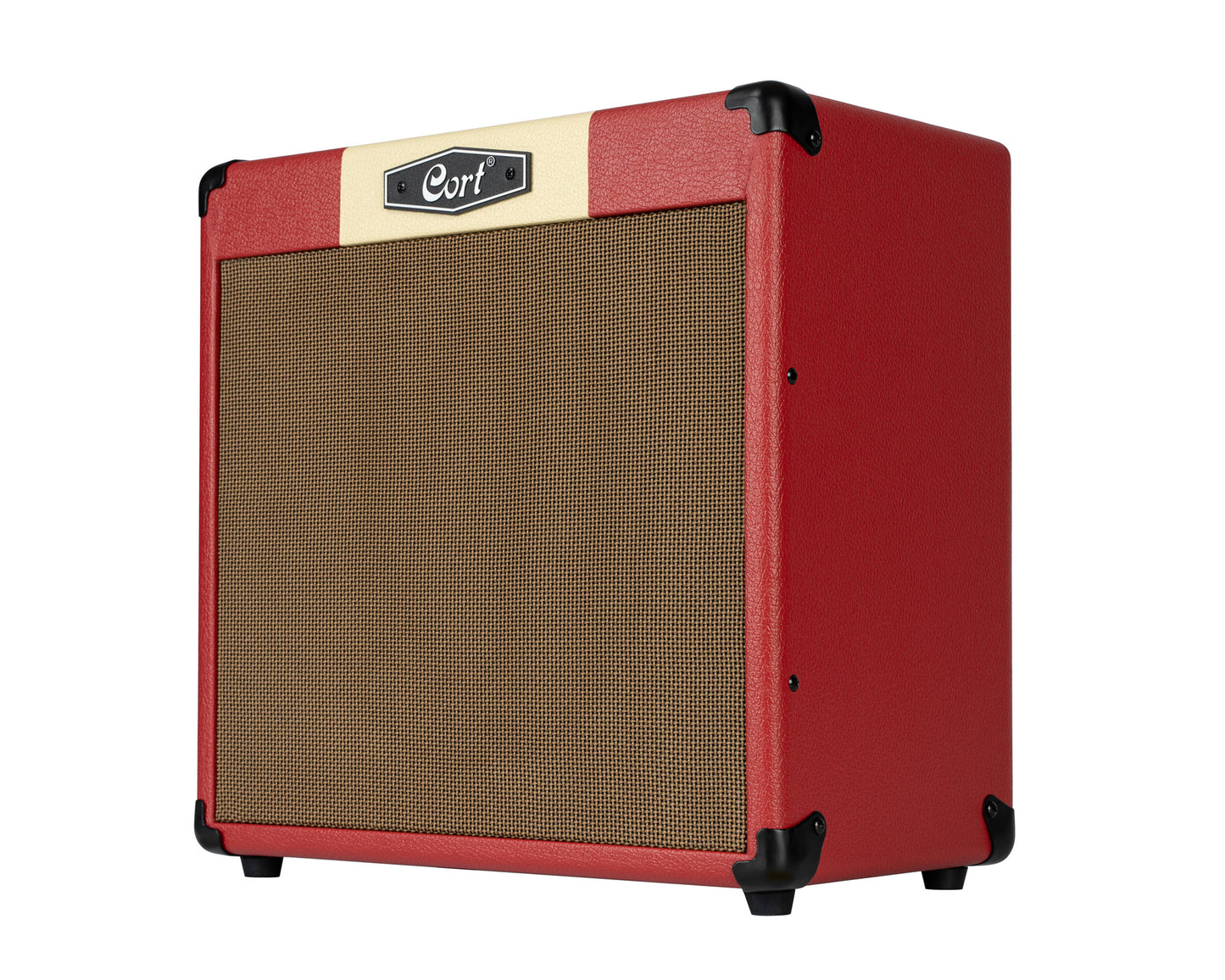 Ampli guitare 30W, 1x 10", 2 canaux, égaliseur 3 bandes, réverb, entrée Bluetooth, entrée CD/MP3 mini-Jack, rouge