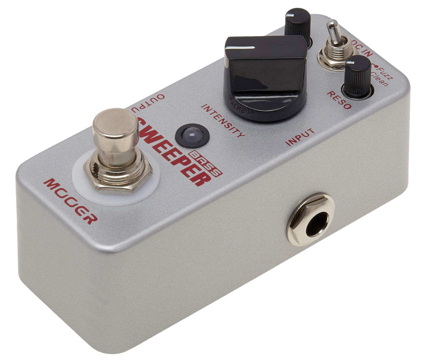 Pédale BASS SWEEPER, filtre d'enveloppe dynamique pour basse et guitare, switch Fuzz/Clean, boîtier métal, true bypass, gris