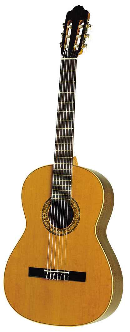 MOD.1, table cèdre massif, fond & éclisses acajou, touche palissandre