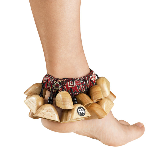 Bracelet cheville (envol d'oiseaux), hévéa, velcro, naturel