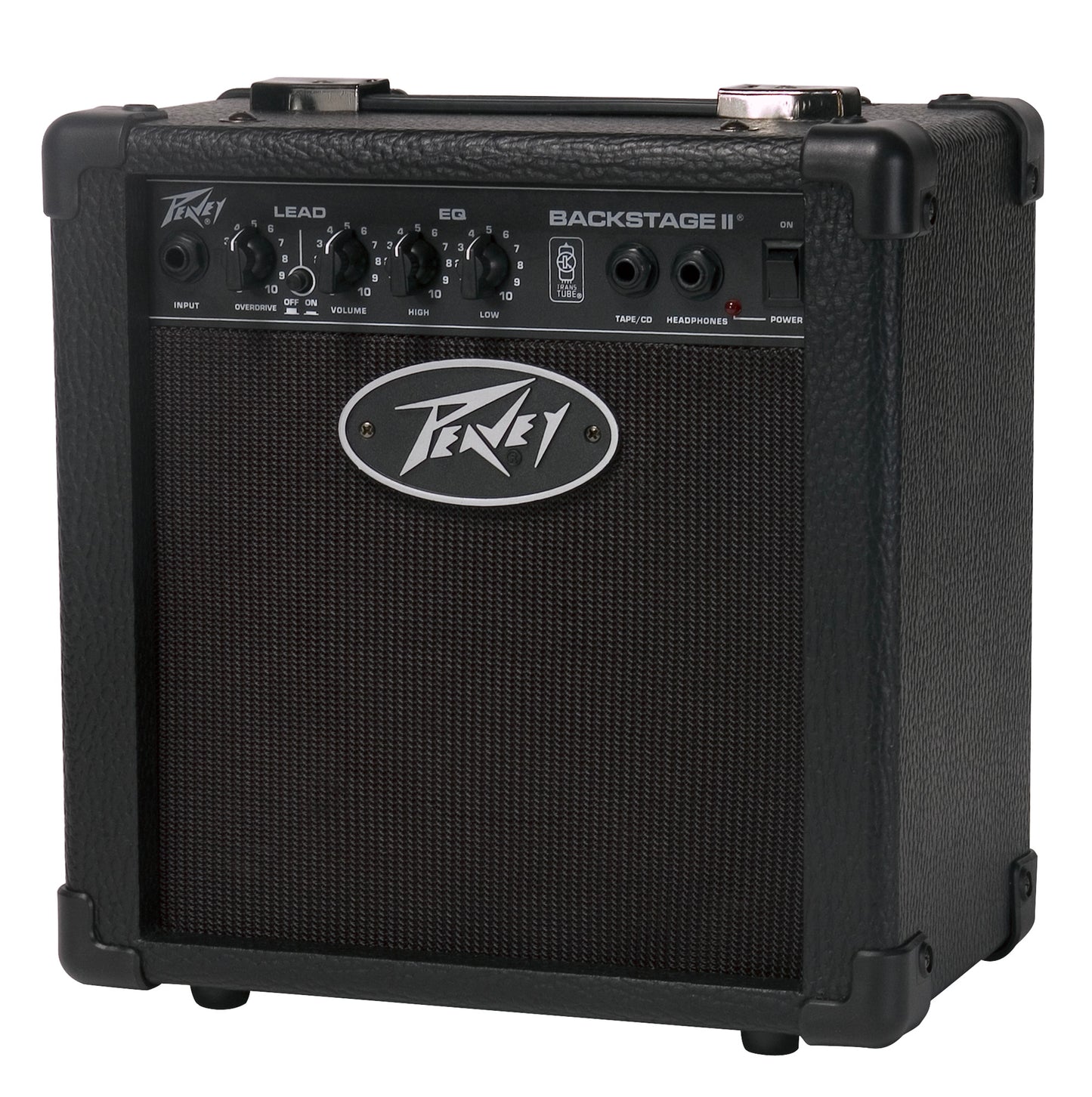 Ampli guitare 10W, HP 1x 6", préampli TransTube avec sélection 2 canaux, EQ 2 bandes, sortie casque, finition noir