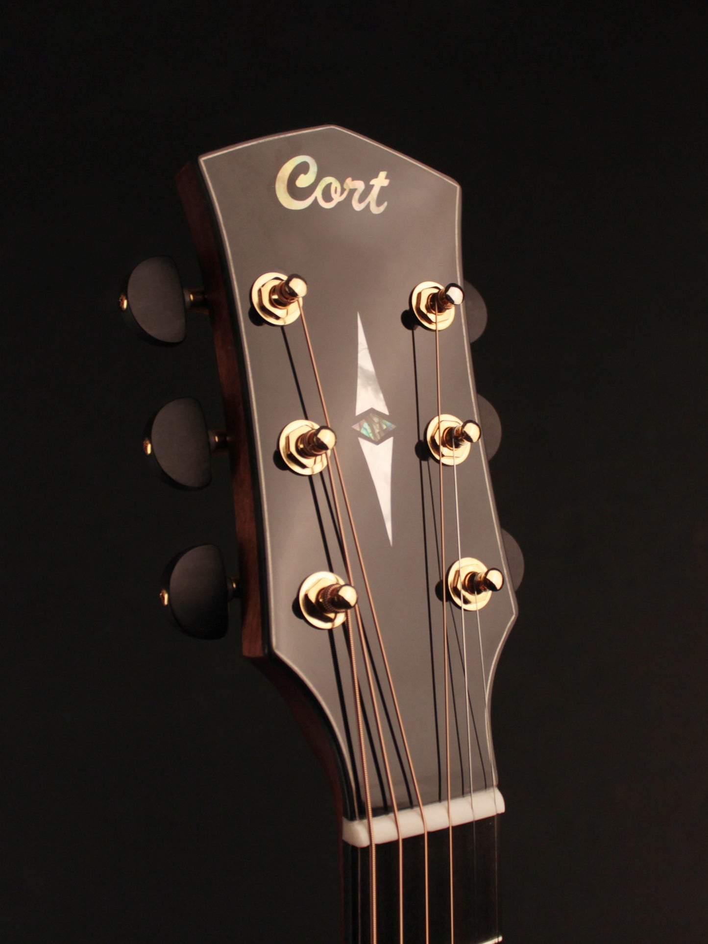 CUT CRAFT, série limitée, forme Small Jumbo, table épicéa européen, fond & éclisses myrtlewood, micro LR Baggs M80, étui