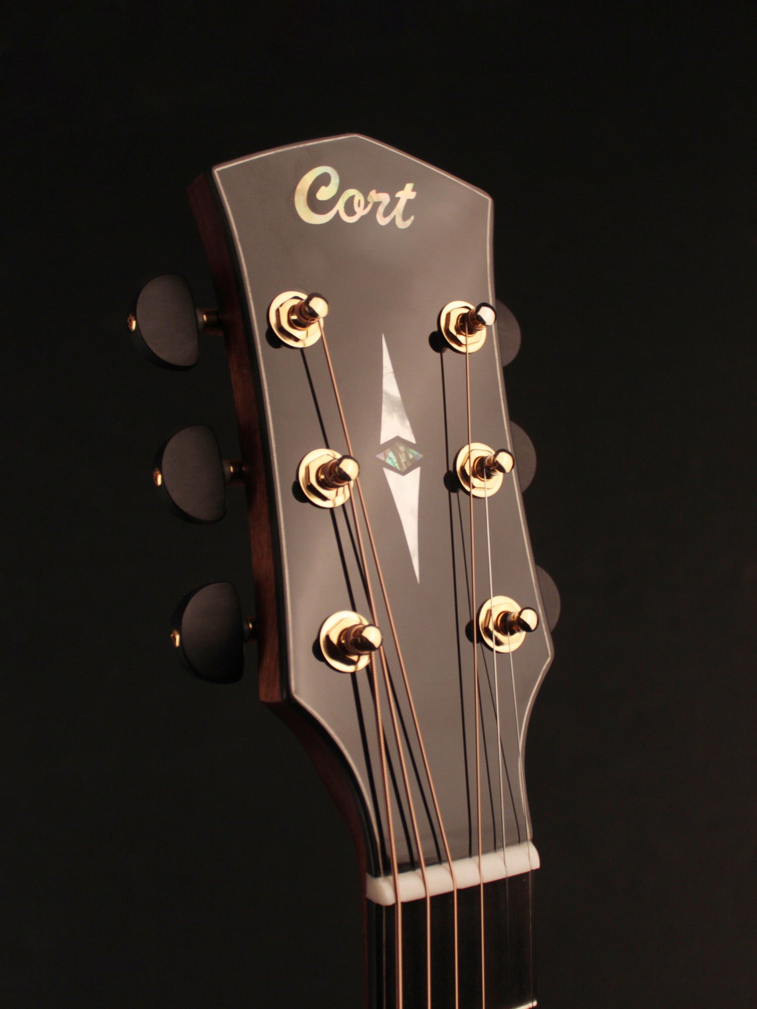 CUT CRAFT, série limitée, forme Small Jumbo, table épicéa européen, fond & éclisses myrtlewood, micro LR Baggs M80, étui