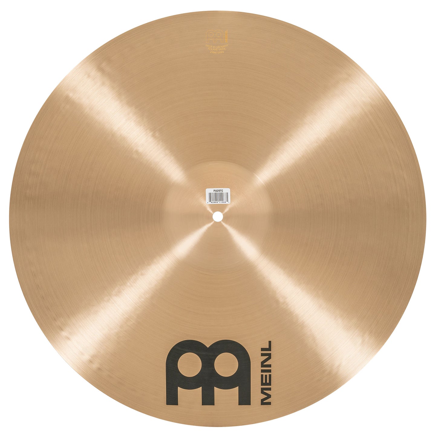 Thin Crash 20" Meinl Pure Alloy fini Traditional martelé