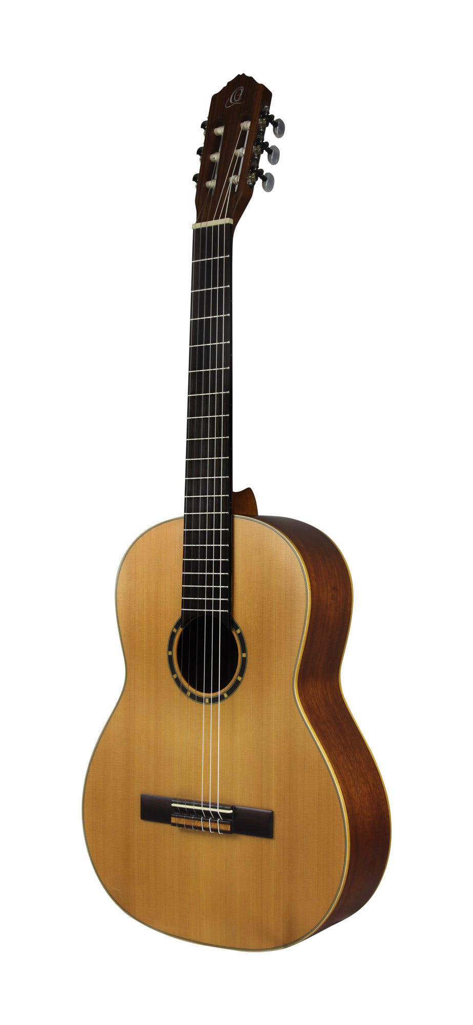 R131L, modèle gaucher, table cèdre rouge massif, fond & éclisses acajou, manche acajou (sillet 48 mm), housse, naturel satiné