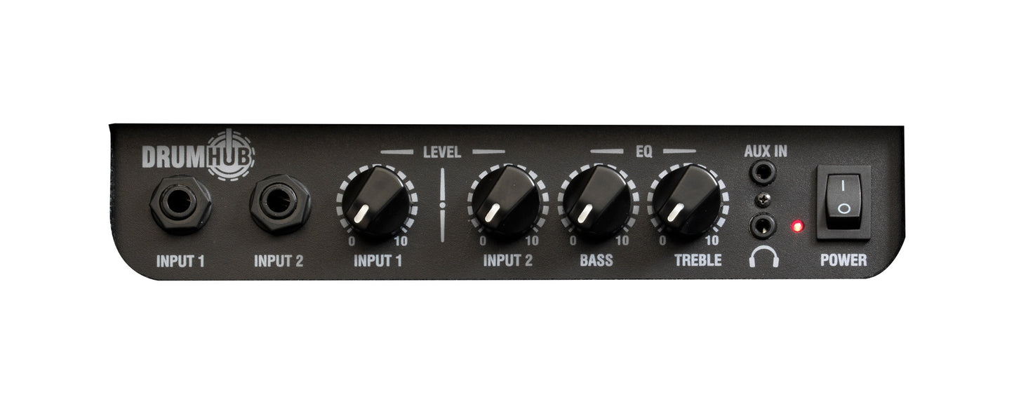 Ampli pour batterie électronique et multipads 40W, HP 8" Custom coaxial + tweeter 2", conception bass reflex, 2 canaux, noir