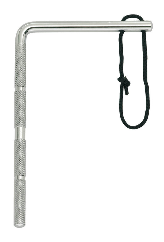 Support triangle en L avec cordelette, acier chromé