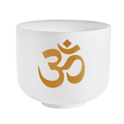 SINGING BOWL SONIC ENERGY 'CRYSTAL' 8", Série OM, C#5 544.29 hz, quartz, couleur blanc, finition effet gelé