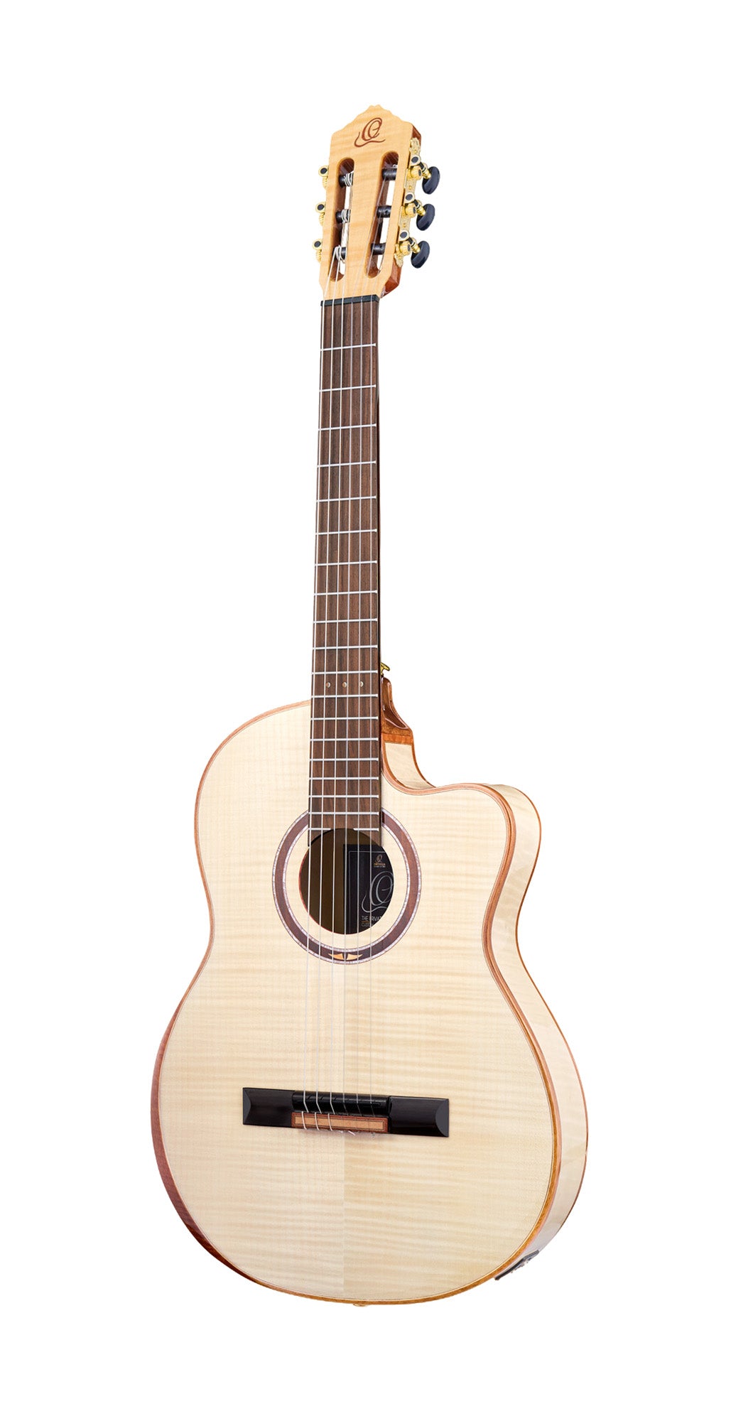 BRIDESUITE C/E, Thinline, pan coupé, EQ MagusPro, table épicéa massif + placage érable flammé, f/e érable flammé, nat. brillant